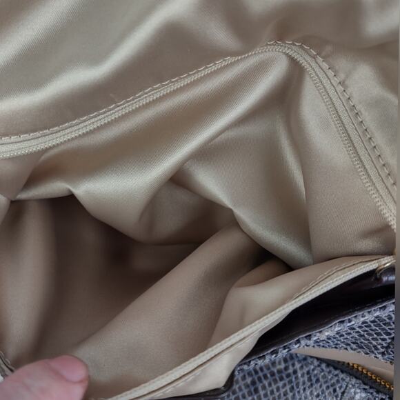 COACH Madison Phoebe Large Shoulder Embossed Snakeskin Hobo Bag Purse Handbag - Picture 12 of 16